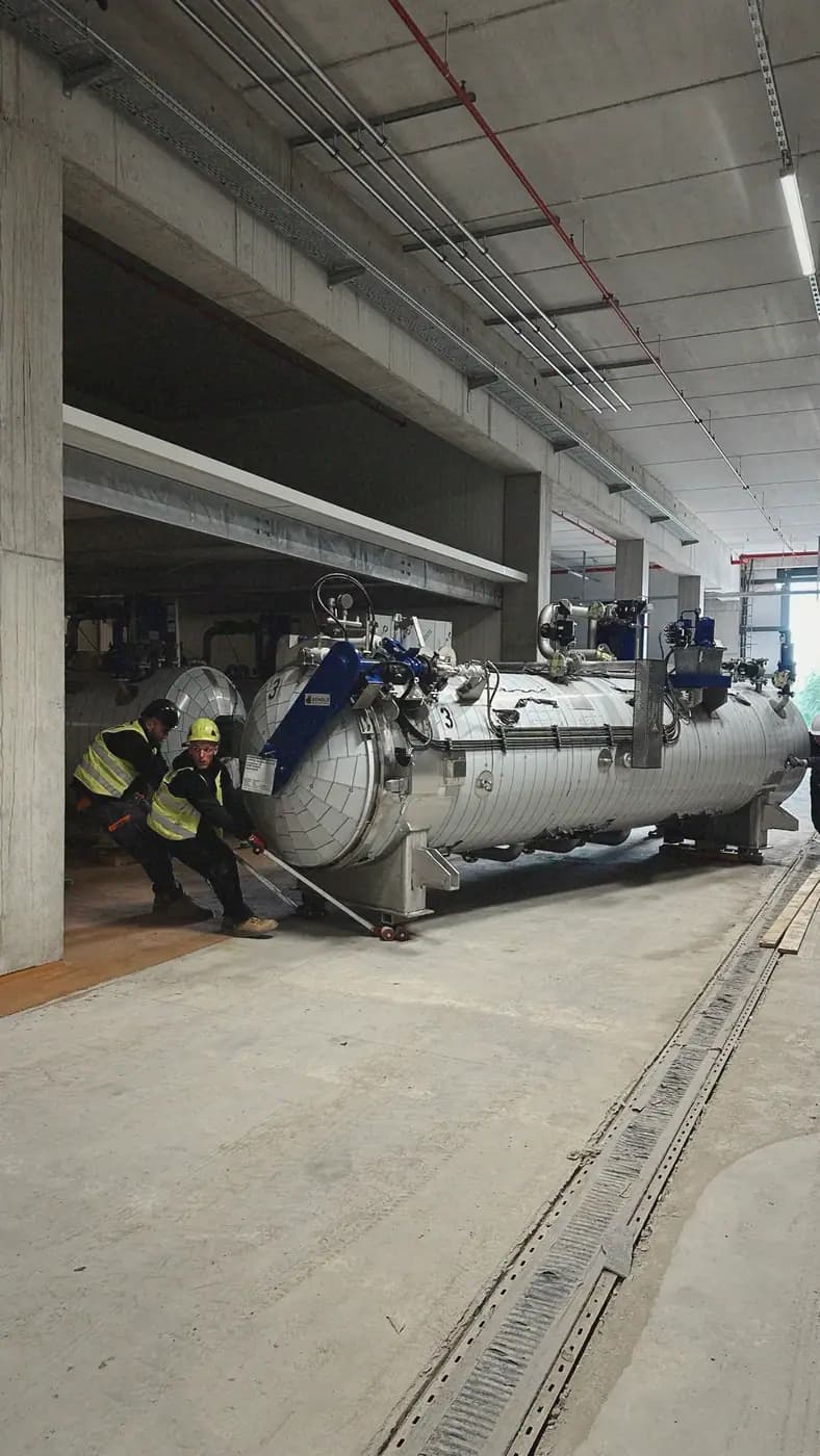 Sollevamento e Installazione di Cinque Autoclavi di Sterilizzazione — 8